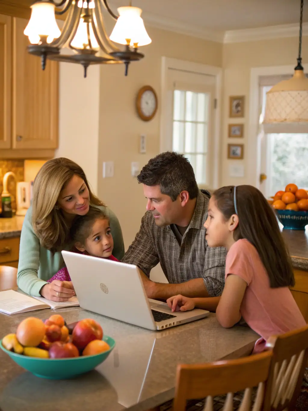 An image of a South African family happily planning their future, showcasing the benefits of wealth management and financial security.